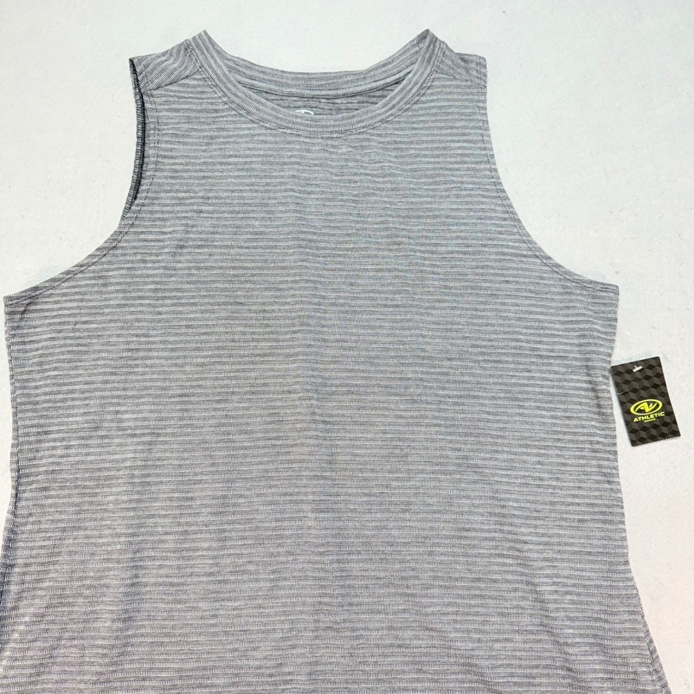 Athletic Works Tunic Tank Top Striped Moisture‎ Wicking Sleeveless XXL, Comfy
